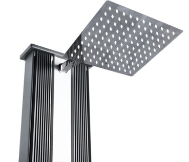 Preview: Poolstar DADA-Straight 40 Liter Solardusche Hybrid Anthrazit / INOX